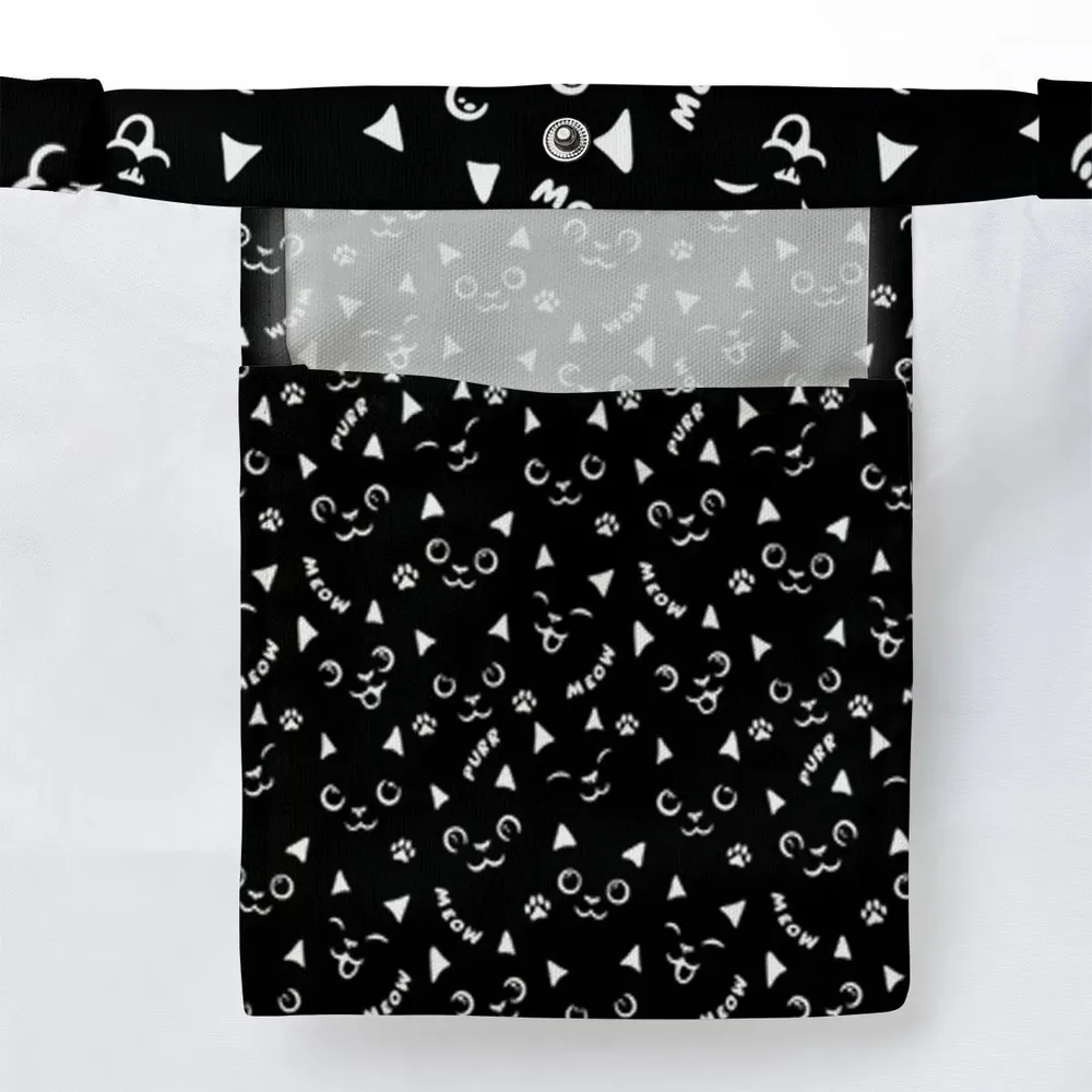 Black Cats Pattern Large Tote Bag - 3