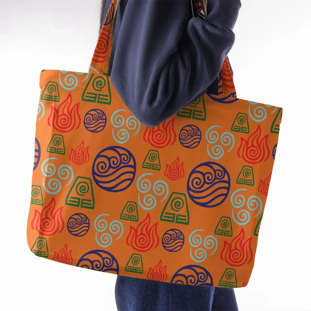 Bending Elements Avatar Button Up Large Tote Bag - 2