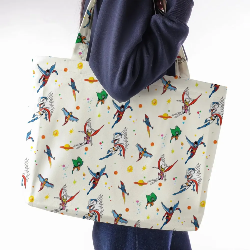 Battle of the Planets Pattern Large Tote Bag - 2