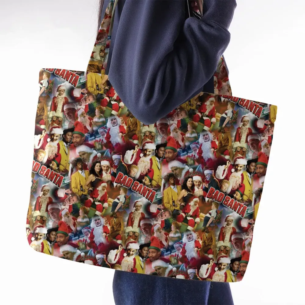 Bad Santa Pattern Large Tote Bag - 2