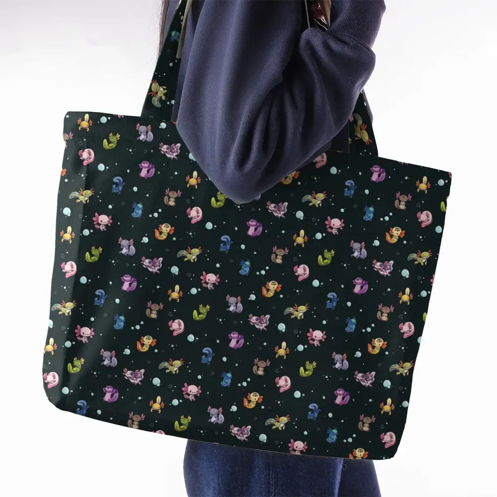 Axolotls Of The World Pattern Large Tote Bag - 2