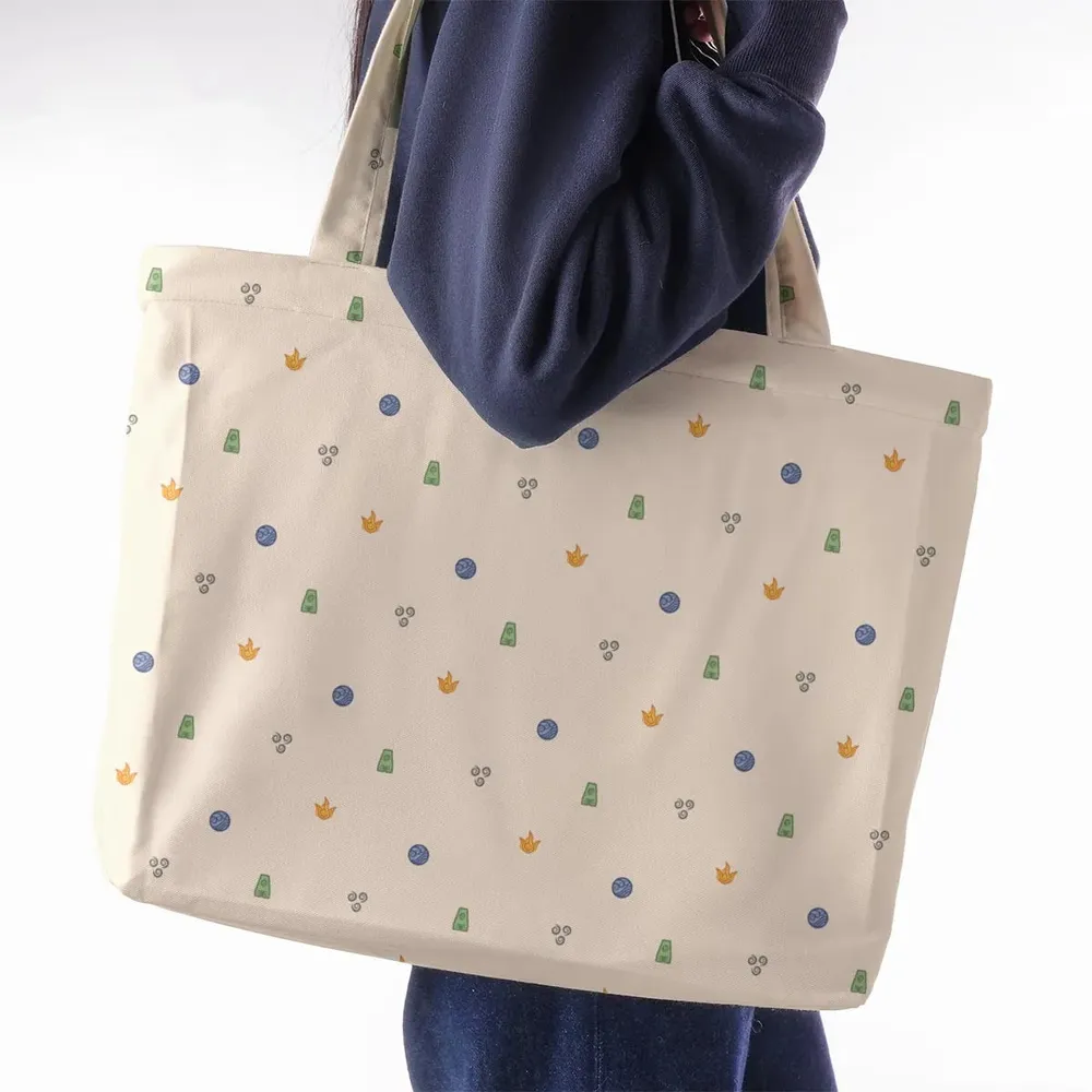 Avatar The Last Airbender Four Elements Pattern Large Tote Bag - 2