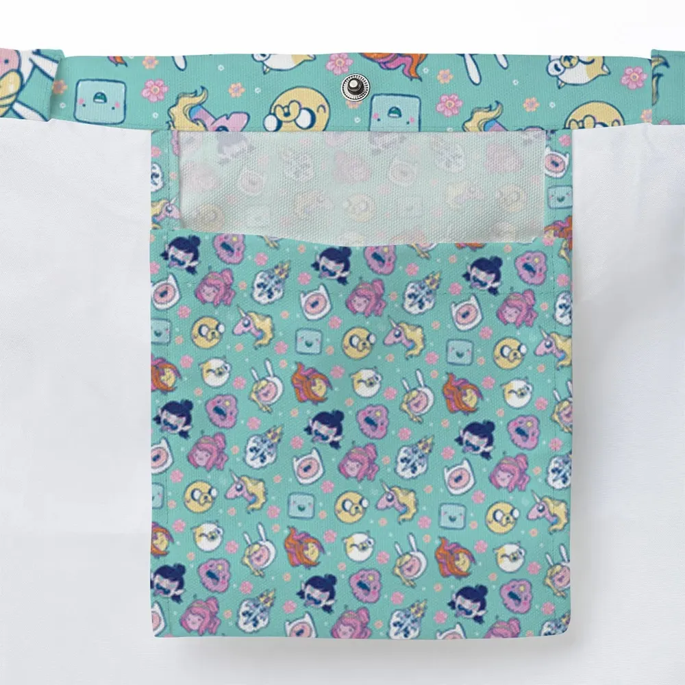 Adventure Time Floral Pattern Large Tote Bag - 3