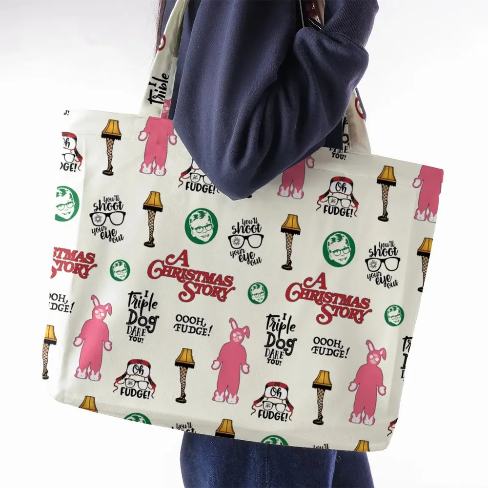 A Christmas Story Pattern Large Tote Bag - 2