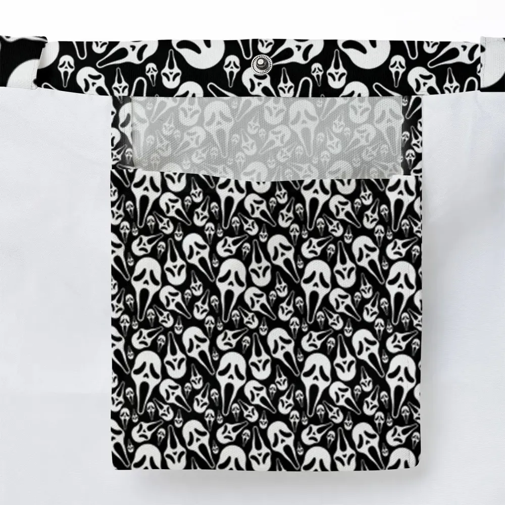 Ghostface Horror Movie Pattern Halloween Large Tote Bag - 3