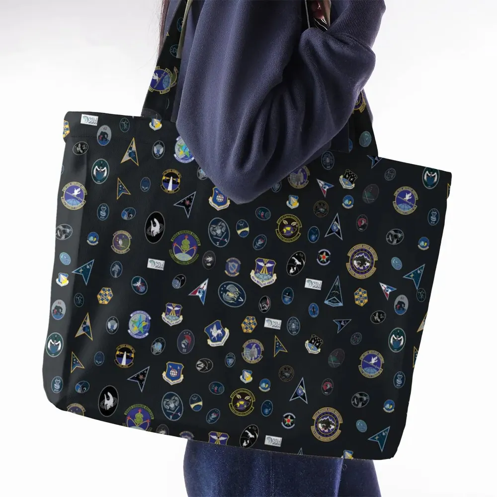 Space Force Squadron Pattern Large Tote Bag - 2