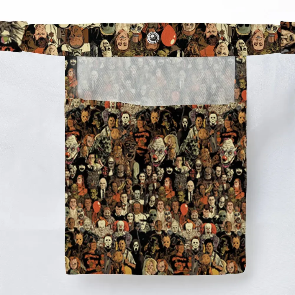 Horror Movie Characters Halloween Pattern Large Tote Bag - 3