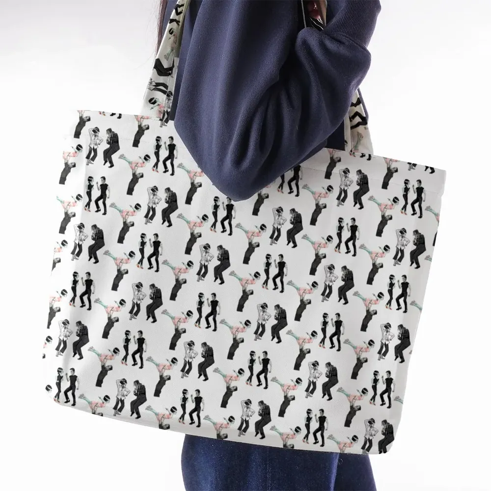 Frankenstein And Bride Dance Movies Dance Scene Mashup Large Tote Bag - 2