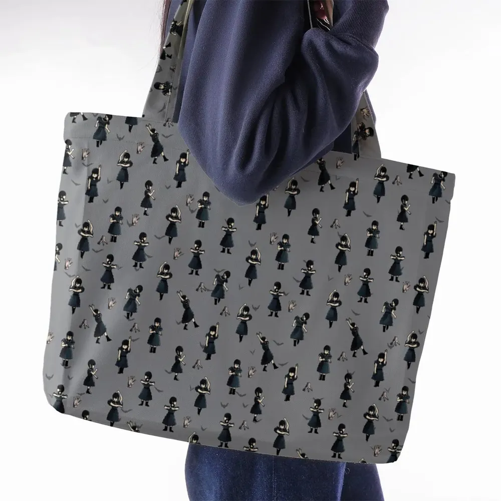 Wednesday Dance Pattern Large Tote Bag - 2