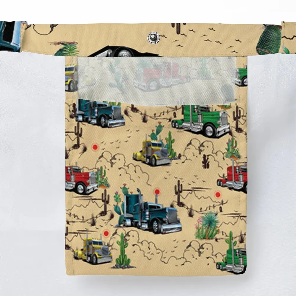 Peterbilt Semi Truck Pattern Large Tote Bag - 3