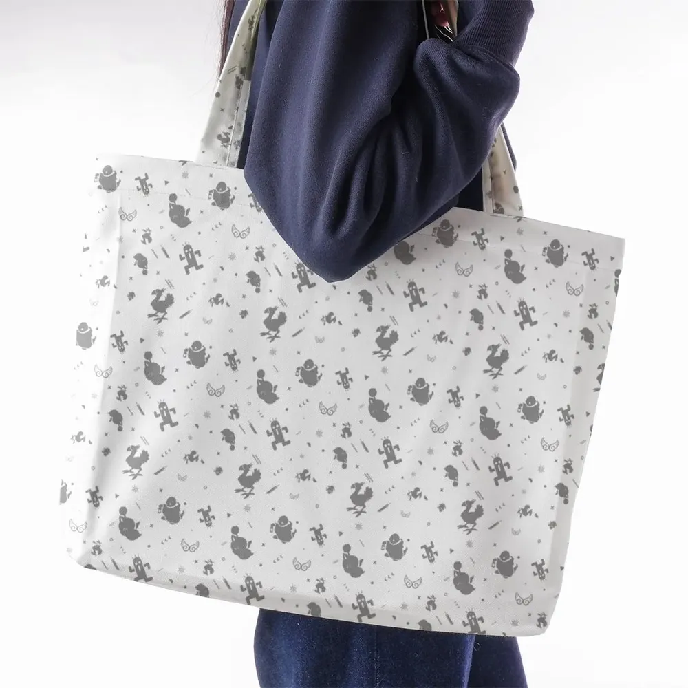 Final Fantasy Creatures Pattern Large Tote Bag - 2