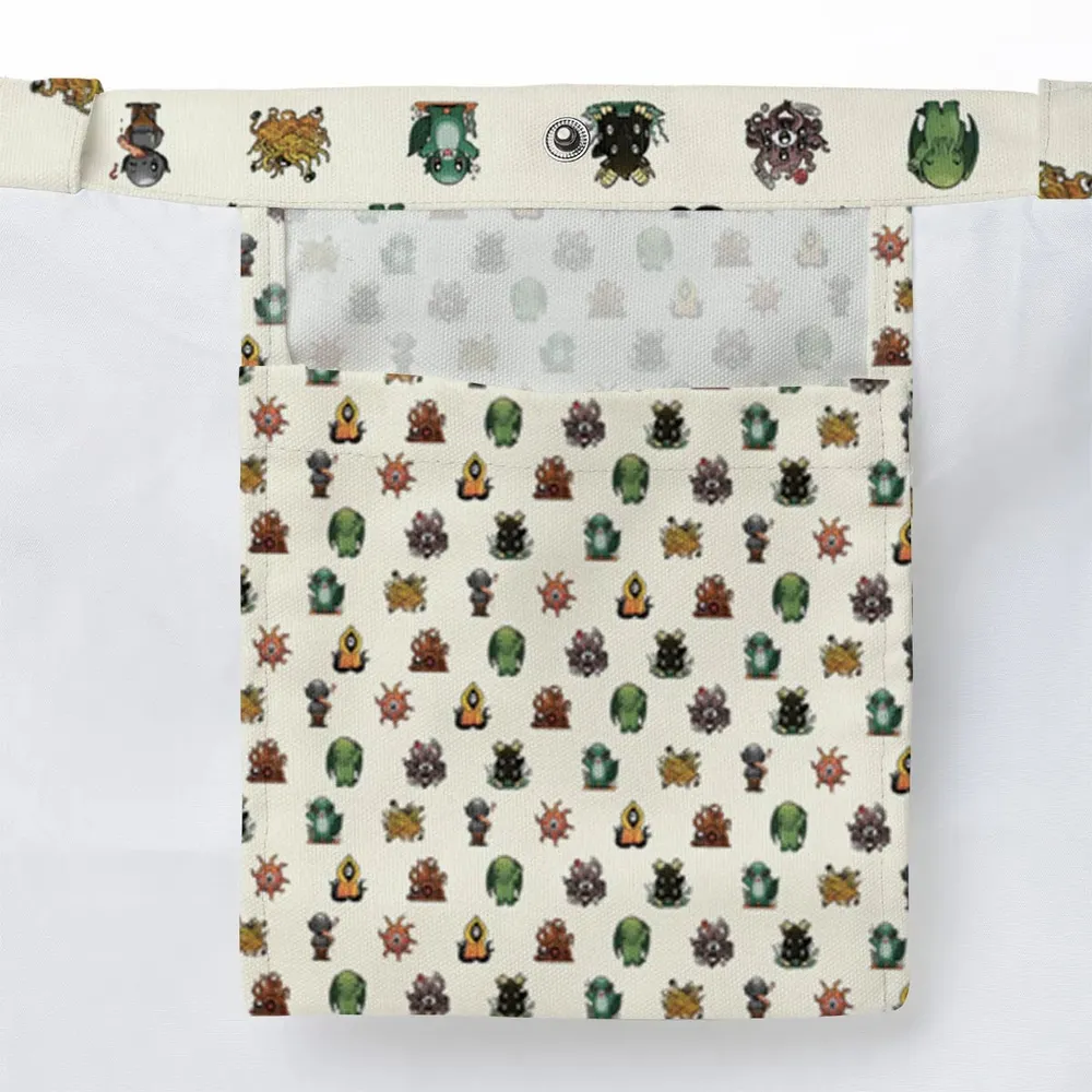 Lovecraft Demons Cute H.P. Lovecraft Monsters Pattern Large Tote Bag - 3