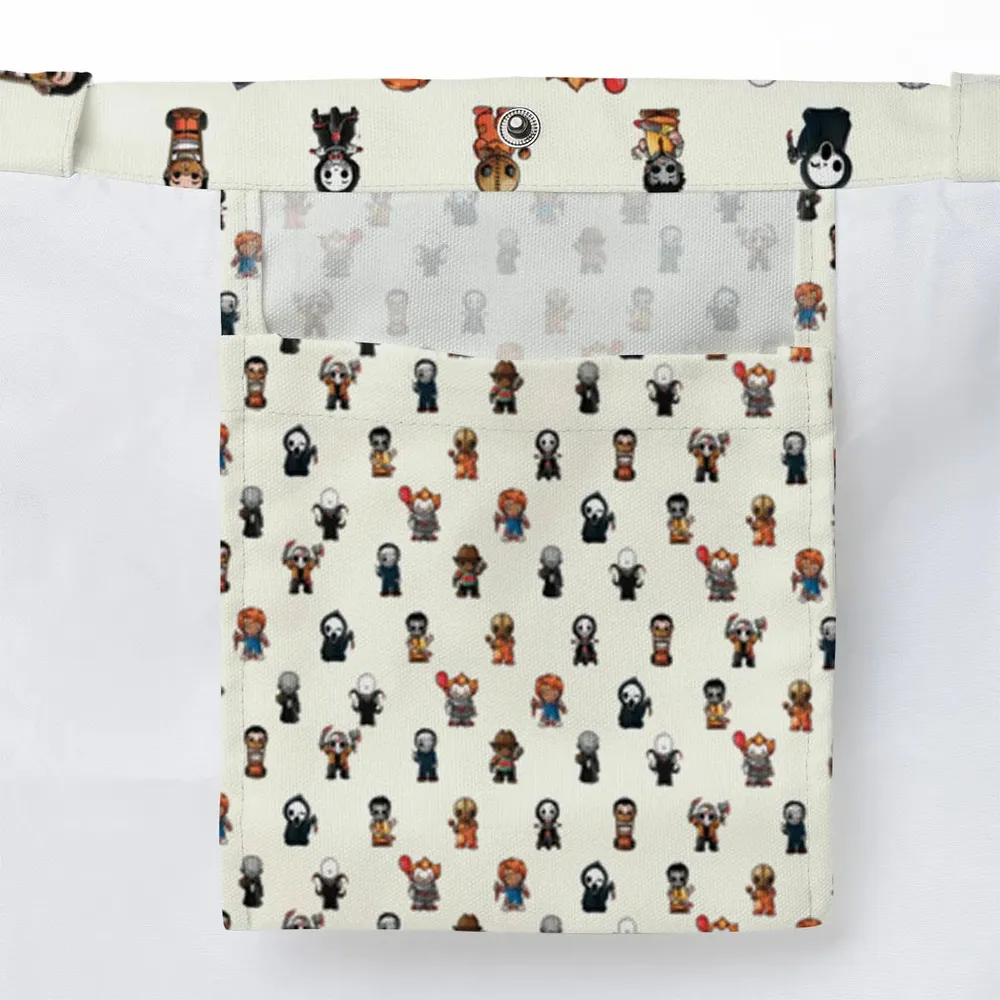 Horror Movies Characters Pattern Large Tote Bag - 3