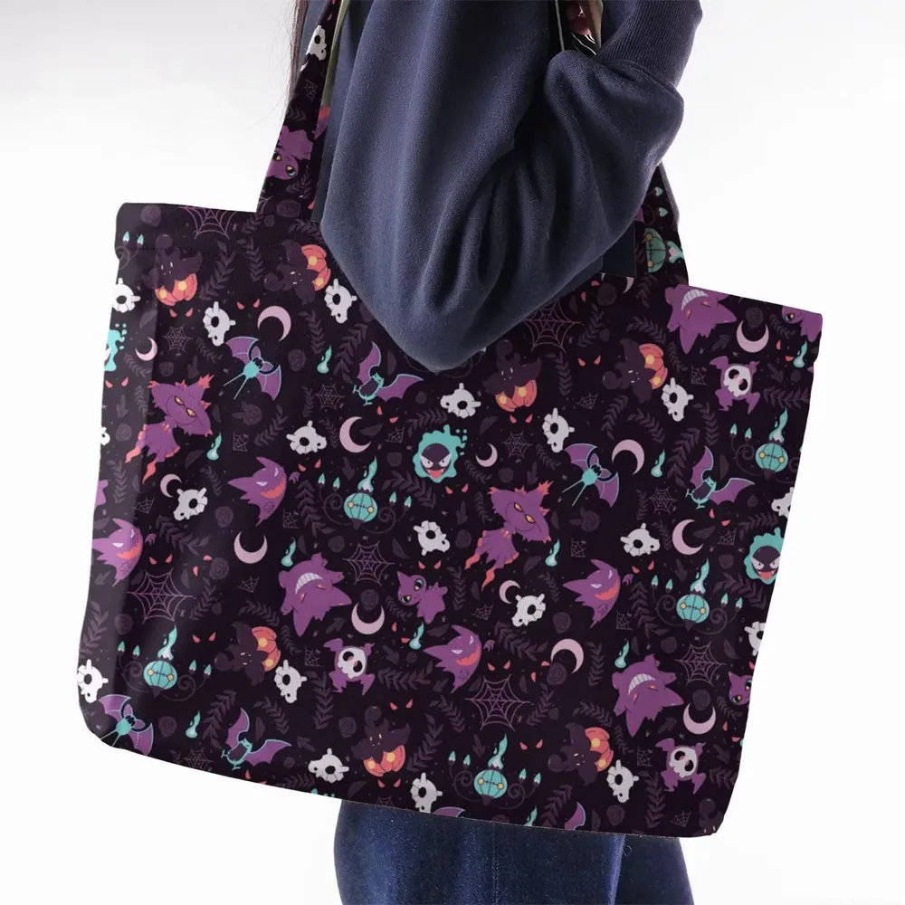 Lavender Town Pokemon Pattern Large Tote Bag - 2