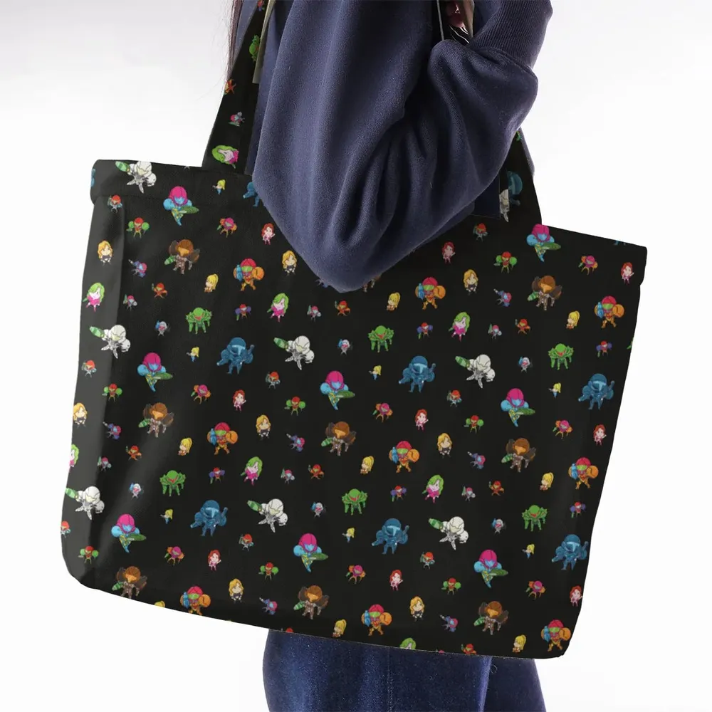 Metroid Pattern Large Tote Bag - 2
