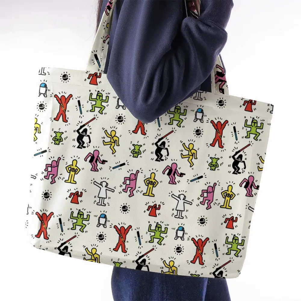 Pop Wars Star Wars Pop Art Pattern Large Tote Bag - 2