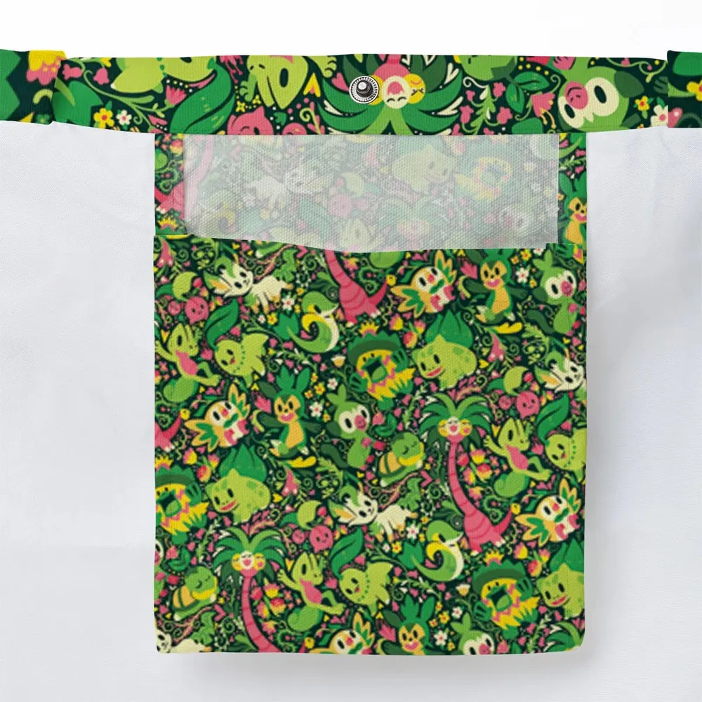 Grass Type Pokemon Pattern Large Tote Bag - 3