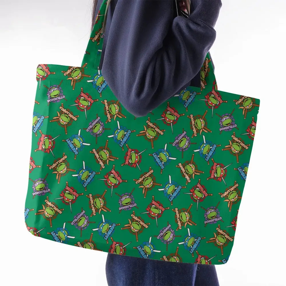 TMNT Characters Pattern Large Tote Bag - 2