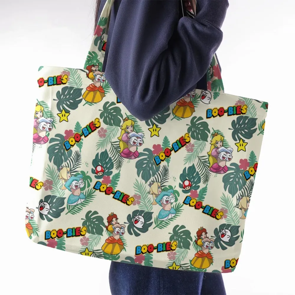 Super Mario Boo-Bies Pattern Large Tote Bag - 2