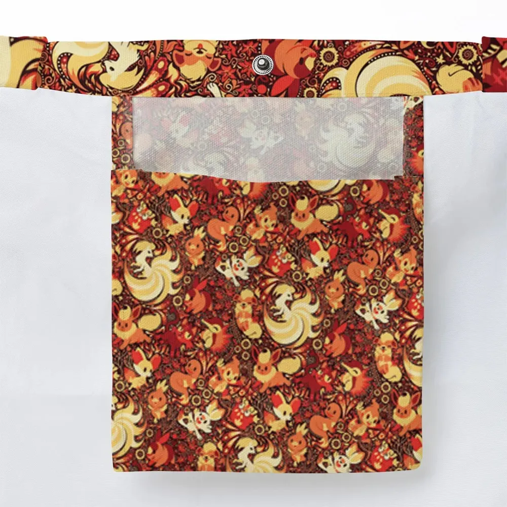 Pokemon Fire Pattern Large Tote Bag - 3