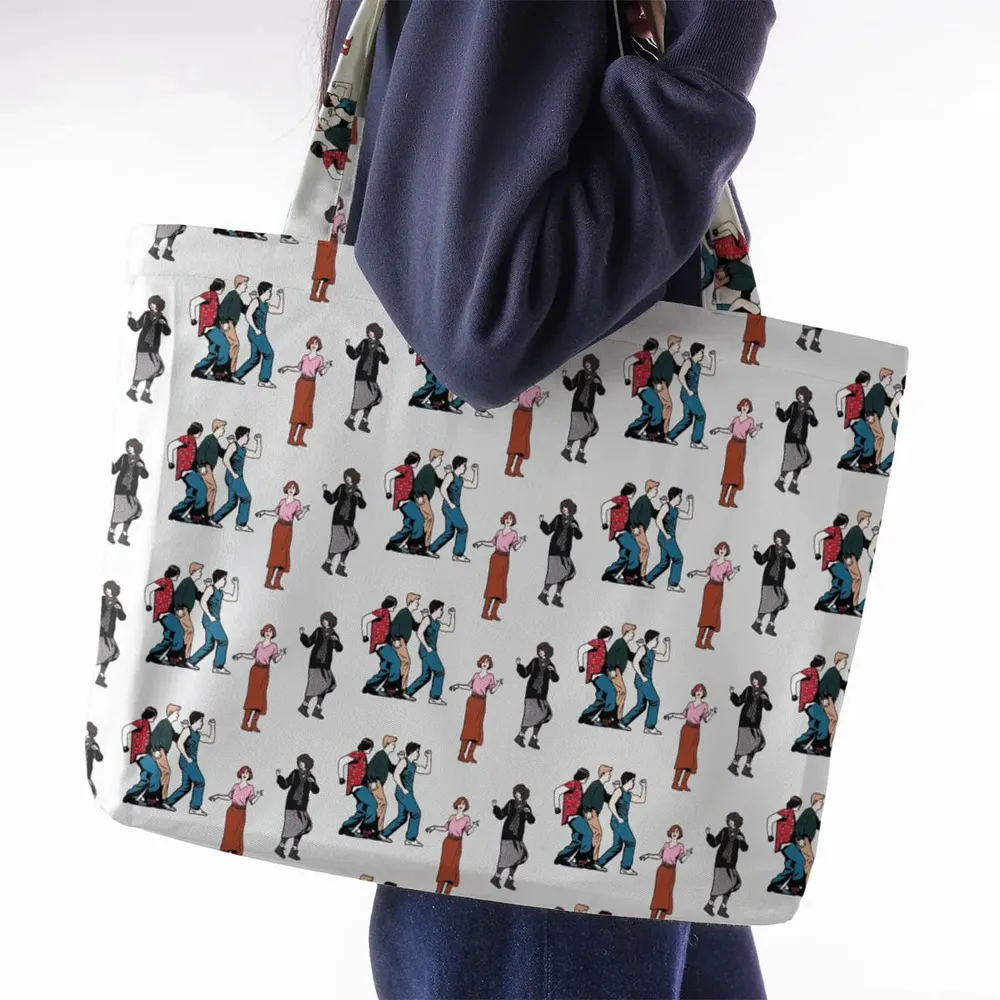 The Breakfast Club Characters Pattern Large Tote Bag - 2