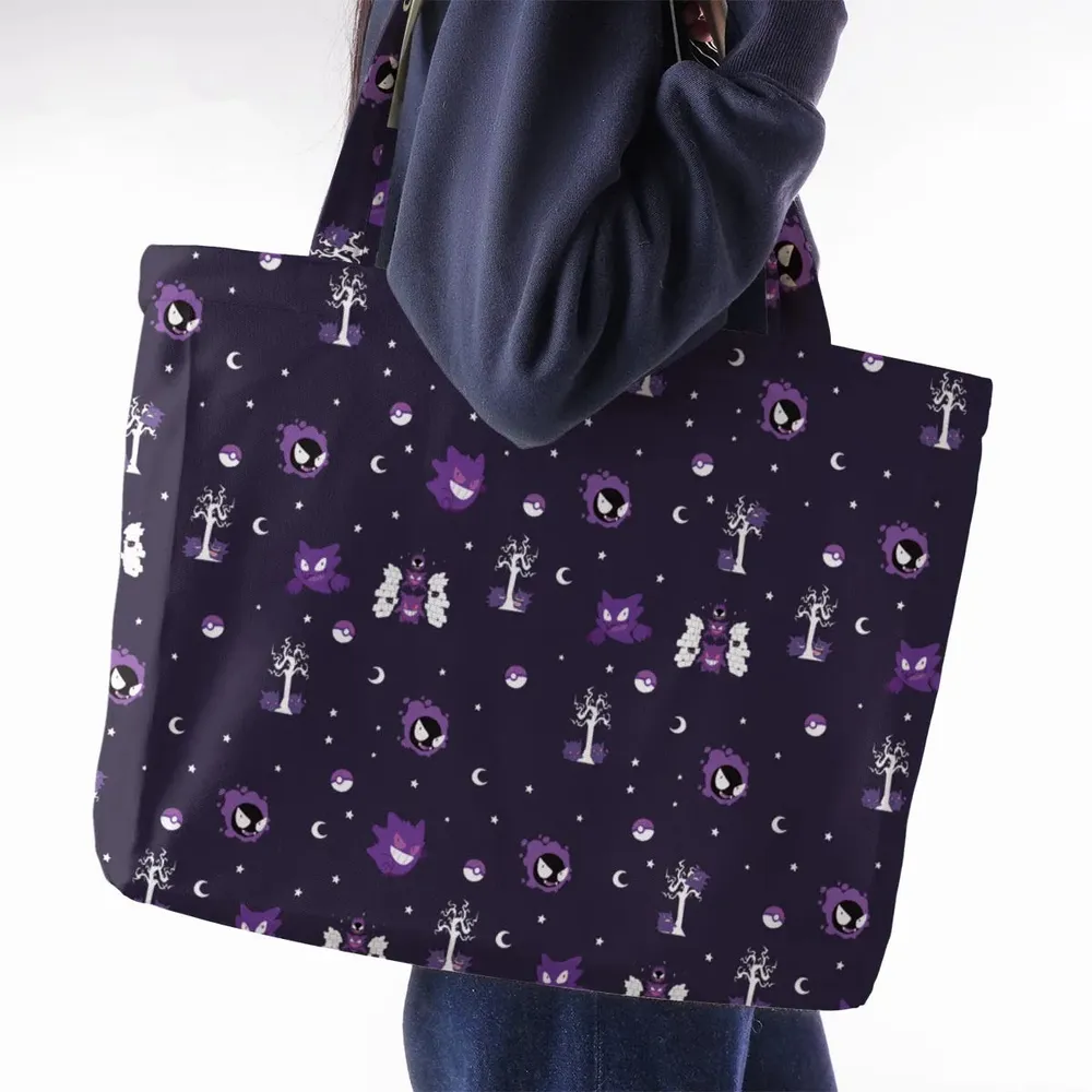Gengar Pokemon Pattern Large Tote Bag - 2