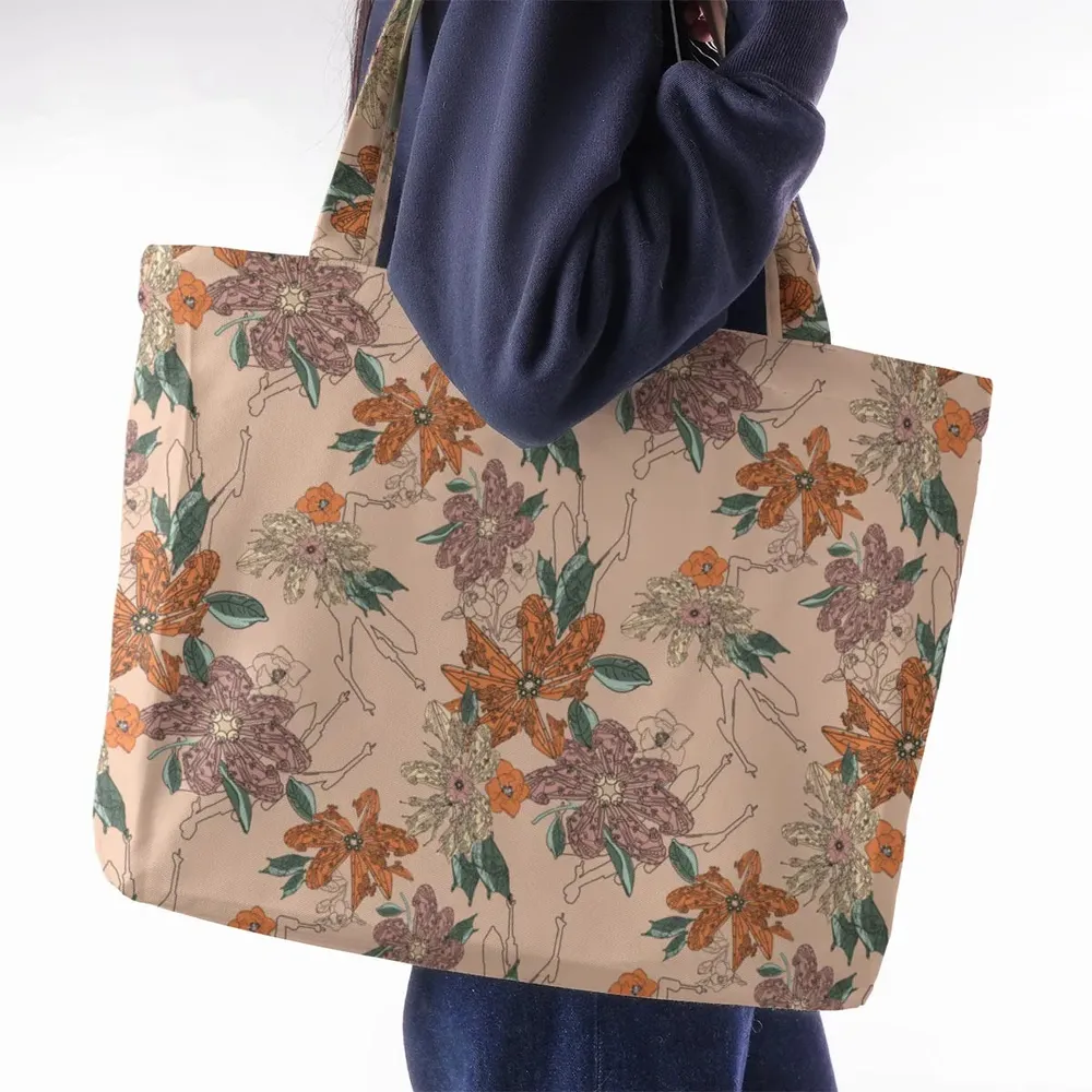 Star Wars Ships Floral Pattern Large Tote Bag - 2