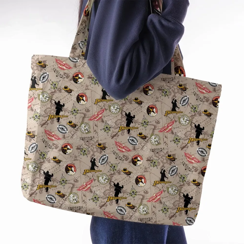 Indiana Jones Patterns Large Tote Bag - 2