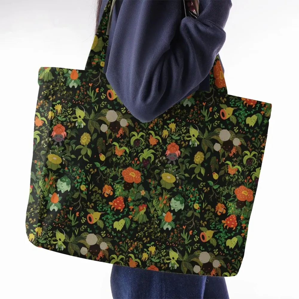 Grass Pokemon Patterns Large Tote Bag - 2