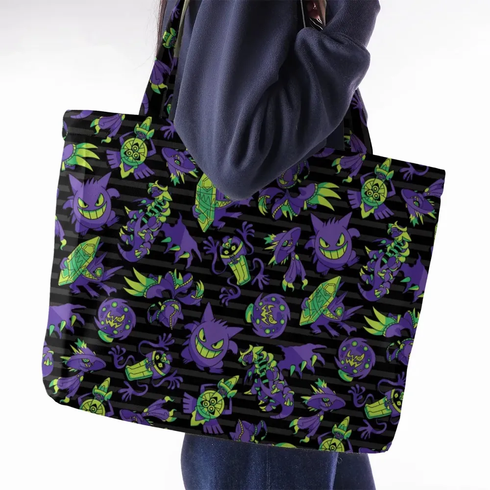 Ghost Type Pokemon Pattern Large Tote Bag - 2