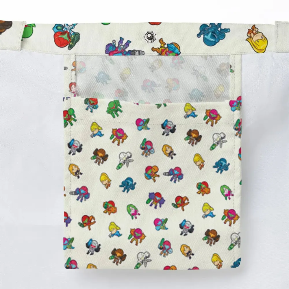 The Many Suits Of Samus Metroid Pattern Large Tote Bag - 3