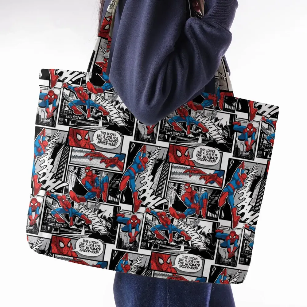 Spider Man Comic Pattern Large Tote Bag - 2