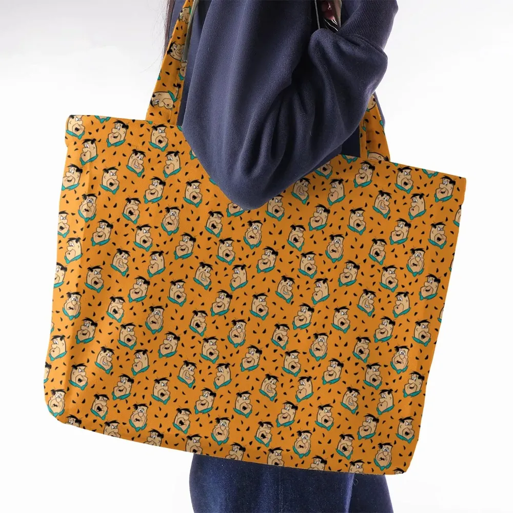 Fred Flintstone Expressions Pattern Large Tote Bag - 2
