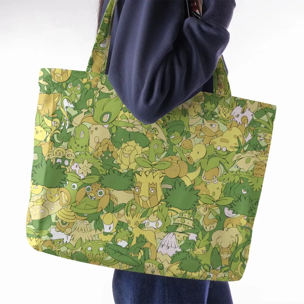 Grass Pokemon Pattern Large Tote Bag - 2