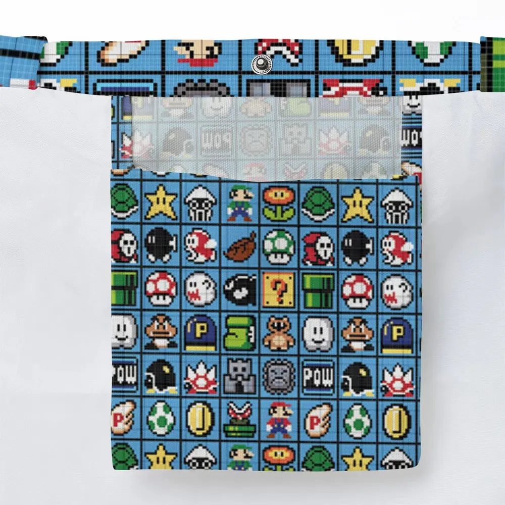 Mario Pixel Super Mario Pattern Large Tote Bag - 3