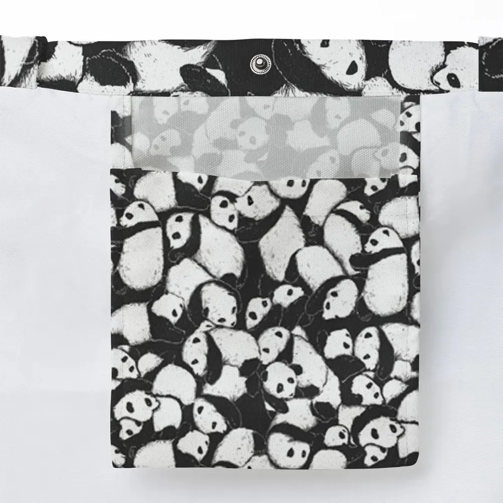 Lazy Day Panda Pattern Large Tote Bag - 3