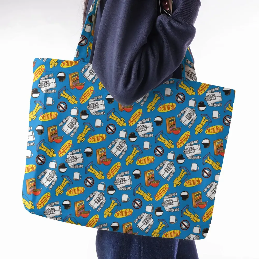 Jerry Seinfeld Comedian Pattern Large Tote Bag - 2