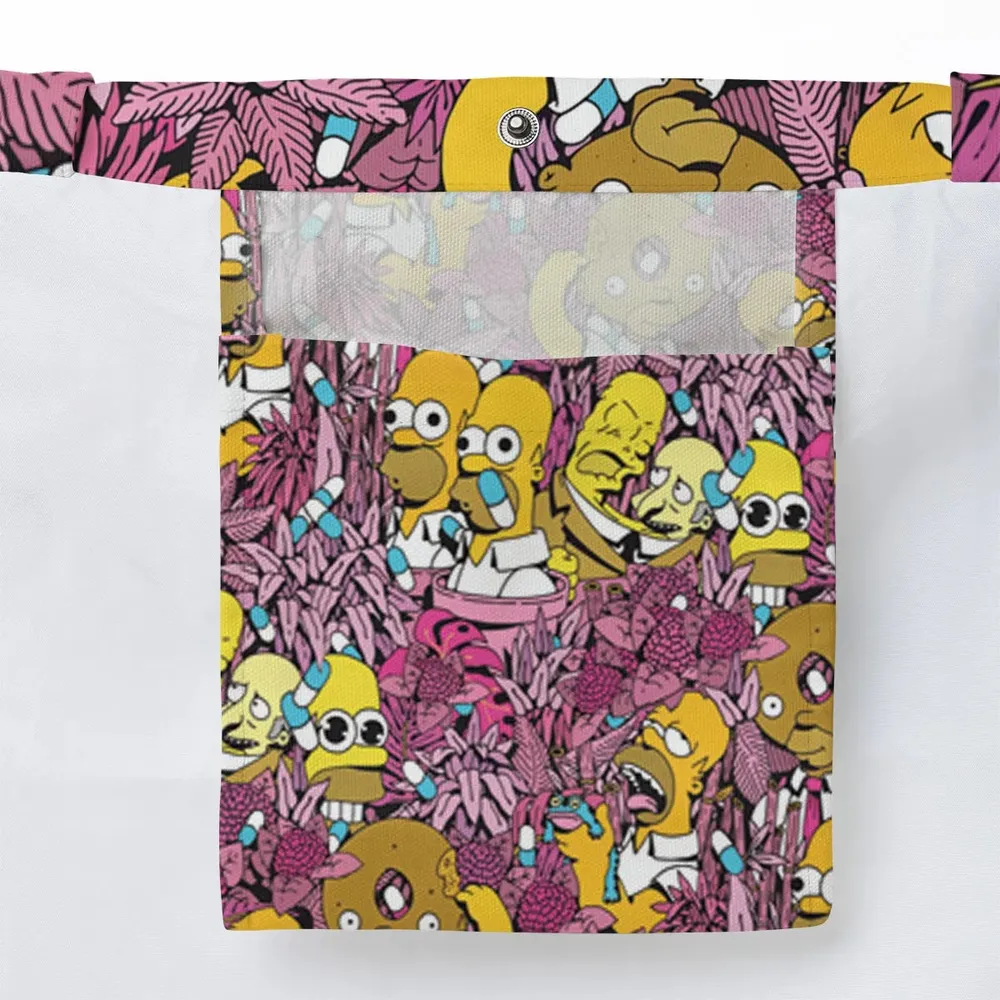 Homer Simpson In Flower Bush The Simpsons Large Tote Bag - 3