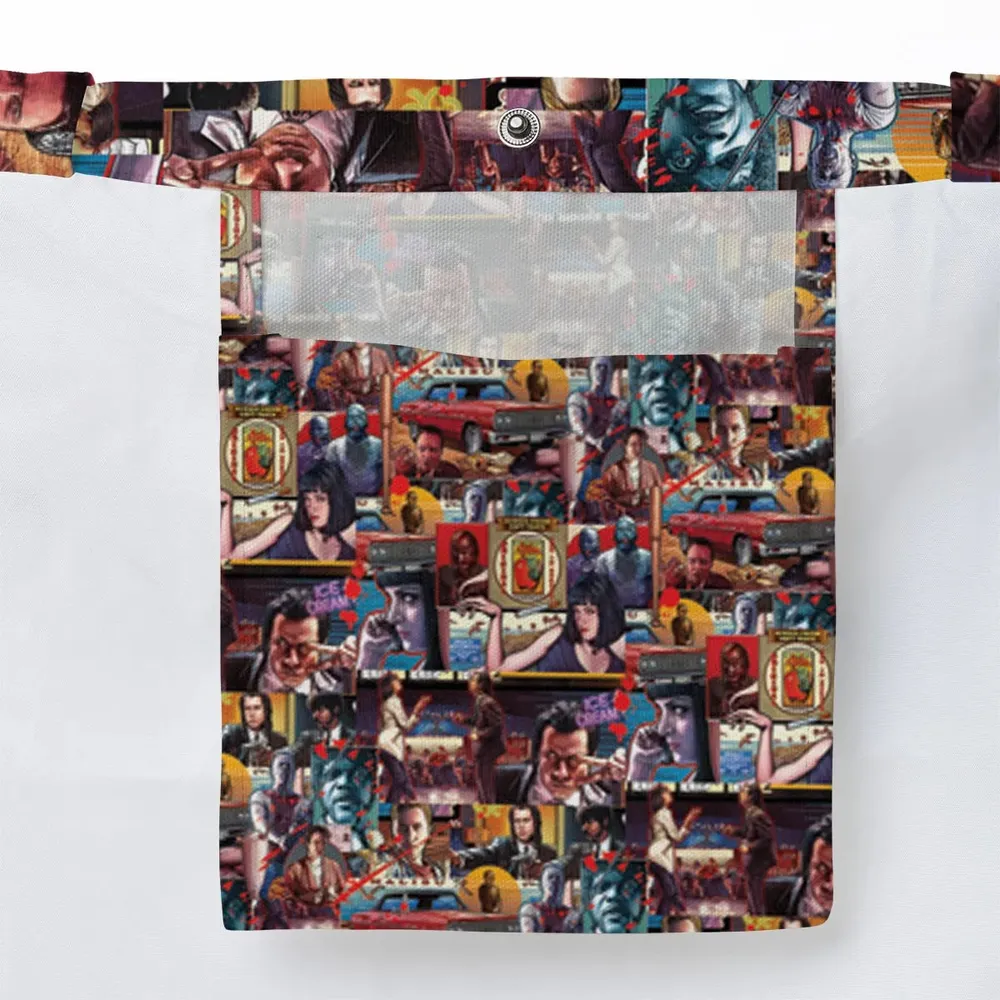 Retro Scenes Mia Wallace Vincent Vega Jules Winnfields Pulp Fiction Large Tote Bag - 3