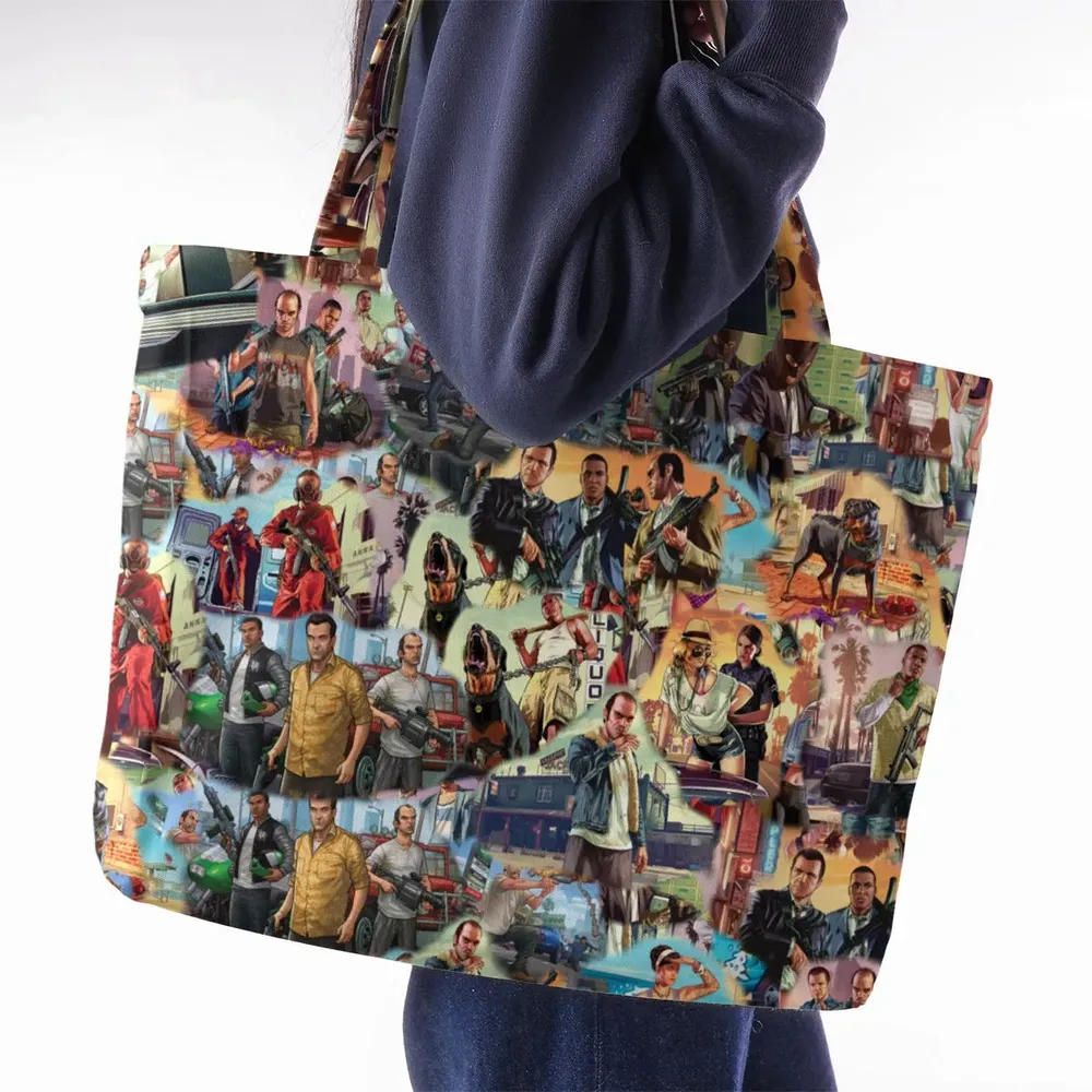 GTA Grand Theft Auto Scenes Large Tote Bag - 2