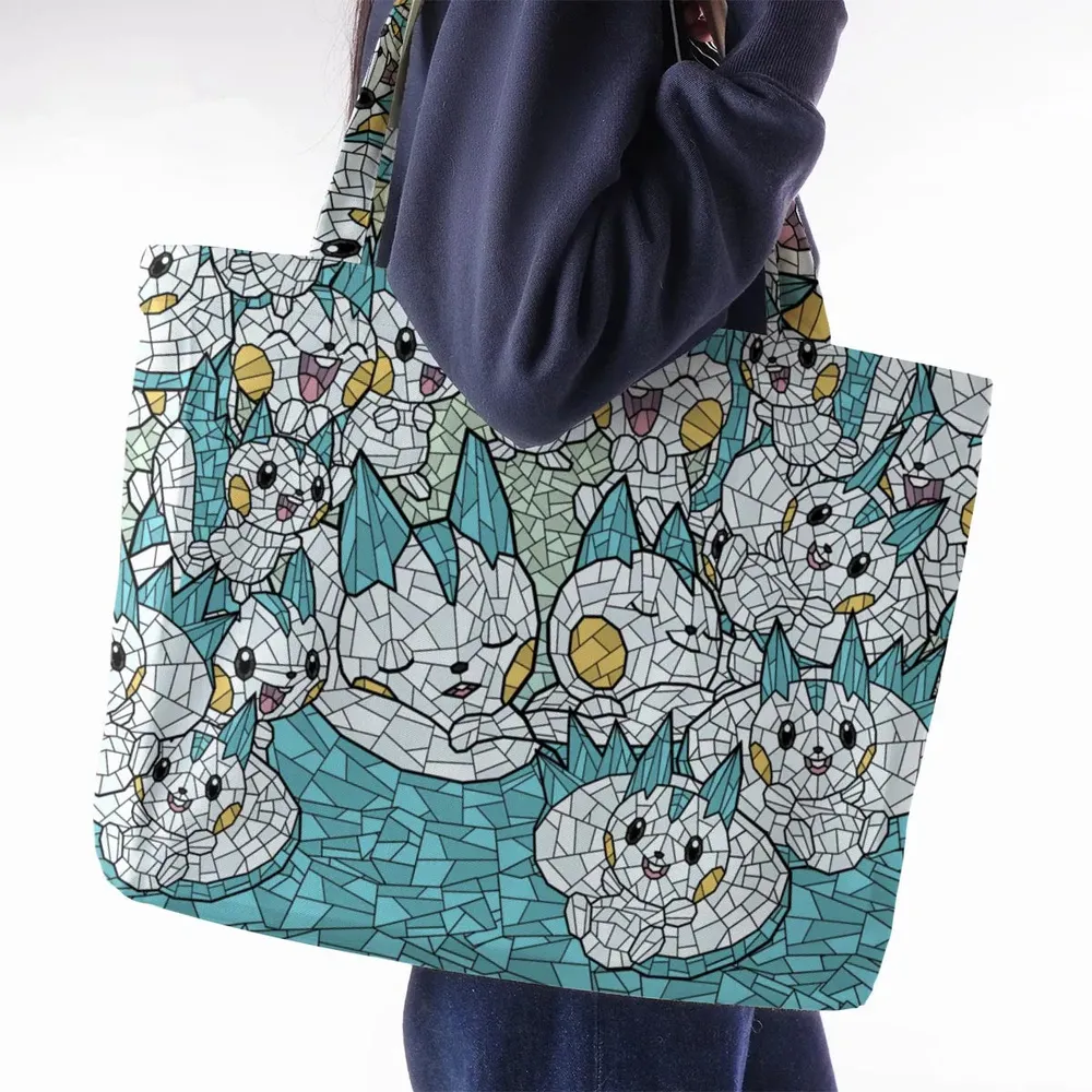 Pachirisu Stained Glass Pokemon Large Tote Bag - 2