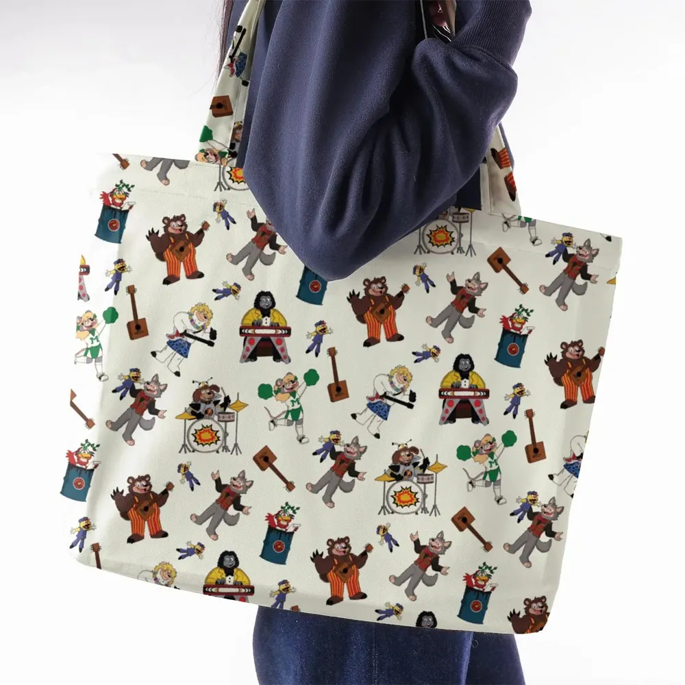 The Rock-afire Explosion Pattern Large Tote Bag - 2