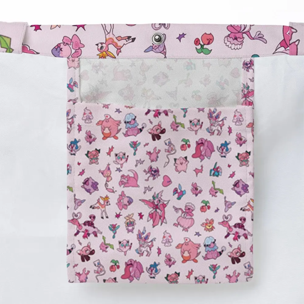 Team Pink Pokemon Pattern Large Tote Bag - 3
