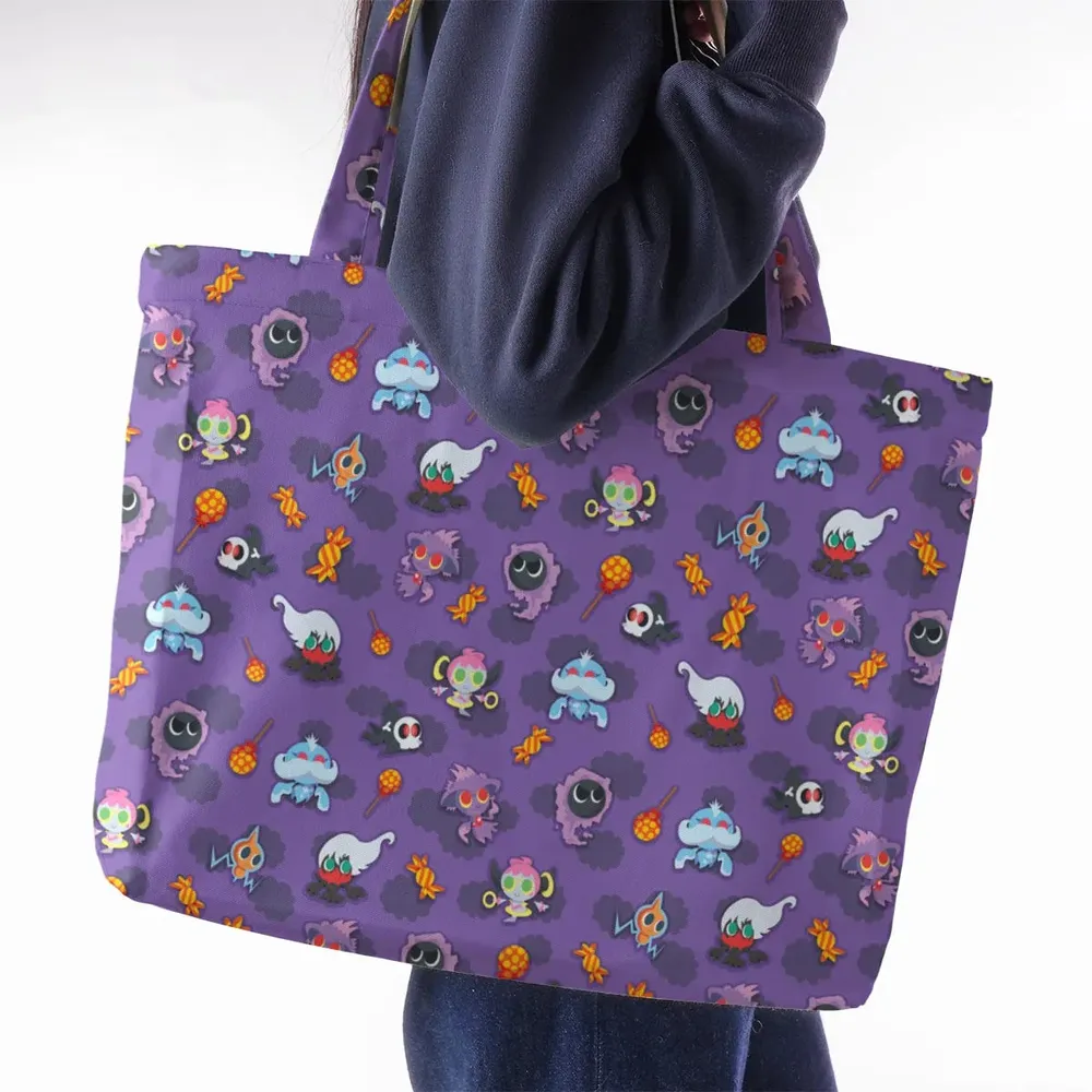 Team Purple Pokemon Pattern Large Tote Bag - 2