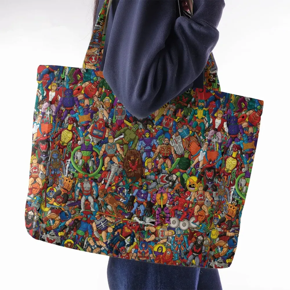 MOTU's Characters Figure Pattern He-man and The Masters of The Universe Large Tote Bag - 2