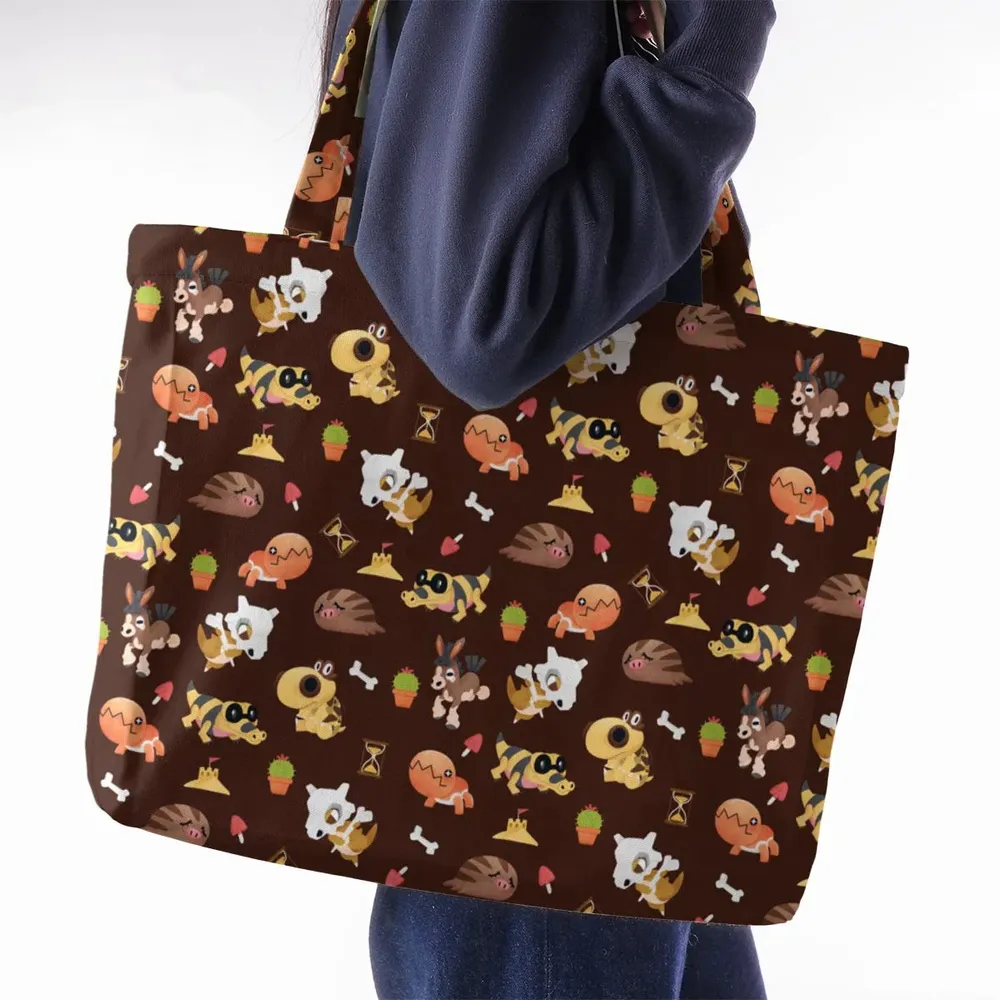 Ground Type Pokemon Pattern Large Tote Bag - 2
