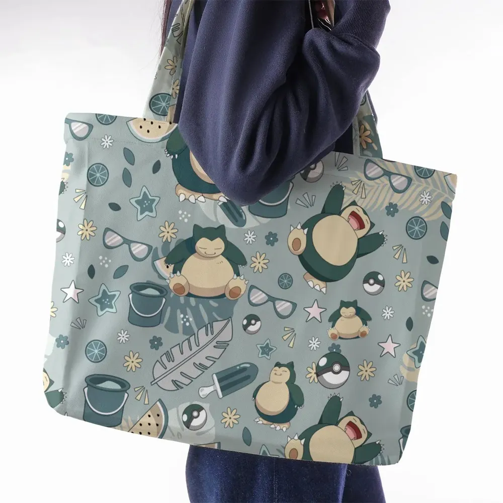 Summer Relax Snorlax Pokemon Large Tote Bag - 2