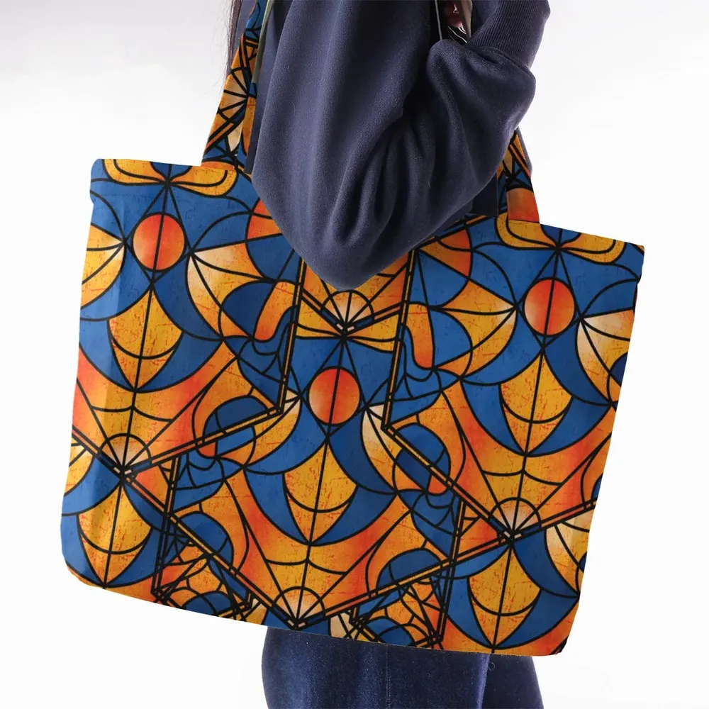 Stained Glass Star Trek Large Tote Bag - 2