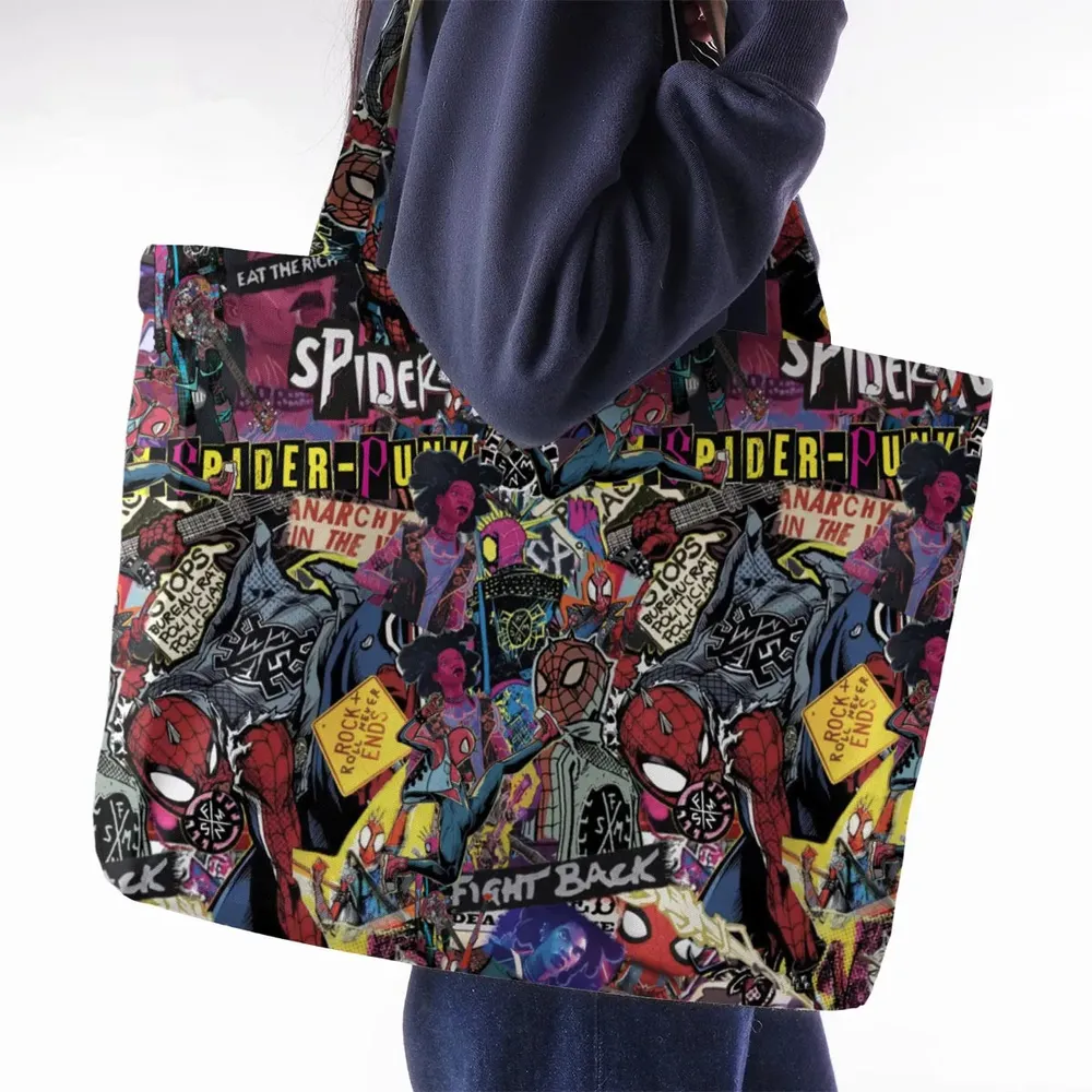 Spider-Punk Get Punked Across Spider-Verse Large Tote Bag - 2