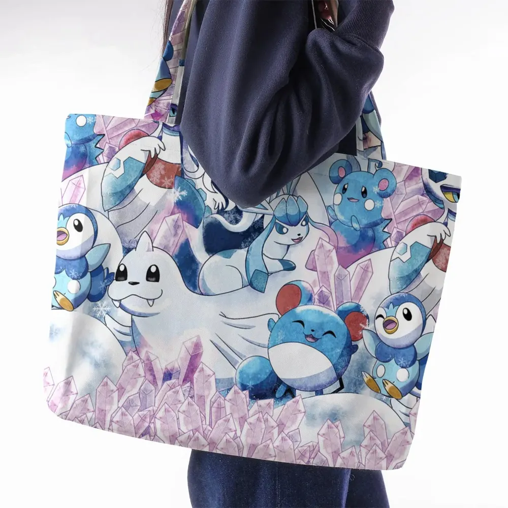 Winter Friends Pokemon Pattern Large Tote Bag - 2